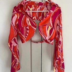 Cult Gaia Soraya Top Persian Paisley Rose